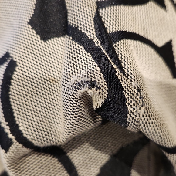 Vintage Coach Signature Shoulder Bag Black/Gray - Picture 10 of 12